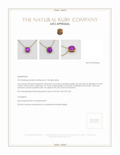 Ruby Necklace 6.66 Ct. 14K Yellow Gold Appraisal