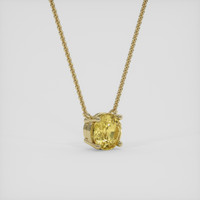 1.25 Ct. Yellow Sapphire Necklace, 14K Yellow Gold 2