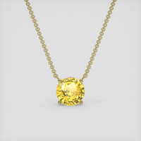 1.31 Ct. Yellow Sapphire Necklace, 14K Yellow Gold 1