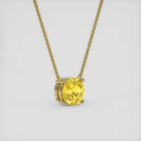1.31 Ct. Yellow Sapphire Necklace, 14K Yellow Gold 2