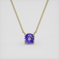 1.03 Ct. Purple Sapphire Necklace, 14K Yellow Gold 1