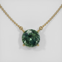 1.66 Ct. Sapphire Necklace, 14K Yellow Gold 1