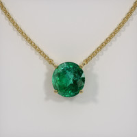 1.60 Ct. Emerald Necklace, 18K Yellow Gold 1