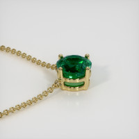 1.60 Ct. Emerald Necklace, 18K Yellow Gold 3