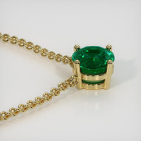 0.98 Ct. Emerald Necklace, 18K Yellow Gold 3