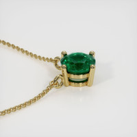 1.23 Ct. Emerald Necklace, 18K Yellow Gold 3