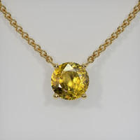 2.10 Ct. Gemstone Necklace, 18K Yellow Gold 1