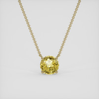 1.25 Ct. Yellow Sapphire Necklace, 18K Yellow Gold 1