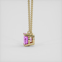 0.89 Ct. Pink Sapphire Necklace, 18K Yellow Gold 3