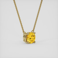 0.77 Ct. Yellow Sapphire Necklace, 18K Yellow Gold 2