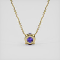 1.03 Ct. Purple Sapphire Necklace, 18K Yellow Gold 4