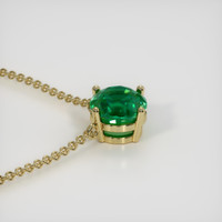 1.41 Ct. Emerald Necklace, 18K Yellow Gold 3