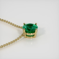 1.56 Ct. Emerald Necklace, 18K Yellow Gold 3