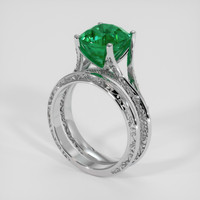 3.72 Ct. Emerald Ring, Platinum 950 2