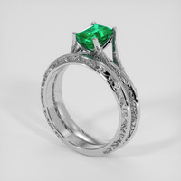 1.05 Ct. Emerald Ring, Platinum 950 2