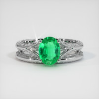 0.99 Ct. Emerald Ring, Platinum 950 1