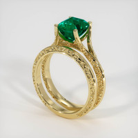 1.93 Ct. Emerald Ring, Platinum 950 2