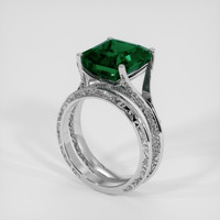 6.60 Ct. Emerald Ring, Platinum 950 2