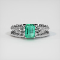 1.02 Ct. Emerald Ring, Platinum 950 1