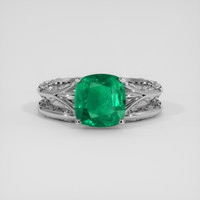 3.37 Ct. Emerald Ring, Platinum 950 1
