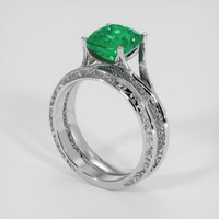 3.37 Ct. Emerald Ring, Platinum 950 2