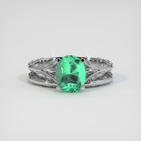 1.48 Ct. Emerald Ring, Platinum 950 1