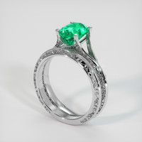 1.48 Ct. Emerald Ring, Platinum 950 2