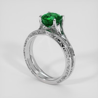1.32 Ct. Emerald Ring, Platinum 950 2