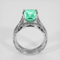 3.42 Ct. Emerald Ring, Platinum 950 3