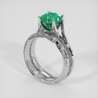 2.06 Ct. Emerald Ring, Platinum 950 2