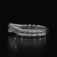 0.83 Ct. White Sapphire Ring, Platinum 950 4