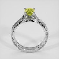 2.11 Ct. Yellowish Green Sapphire Ring, Platinum 950 3
