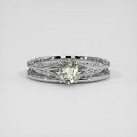 0.56 Ct. Green Sapphire Ring, Platinum 950 1