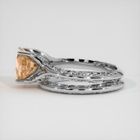 2.54 Ct. Peach Sapphire Ring, Platinum 950 4