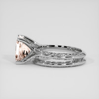 4.16 Ct. Peach Sapphire Ring, Platinum 950 4