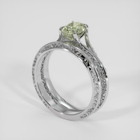 1.48 Ct. Green Sapphire Ring, Platinum 950 2