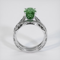 3.06 Ct. Green Sapphire Ring, Platinum 950 3