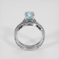 2.39 Ct. Greenish Blue Sapphire Ring, Platinum 950 3