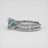 2.39 Ct. Greenish Blue Sapphire Ring, Platinum 950 4