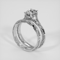 1.55 Ct. White Sapphire Ring, Platinum 950 2