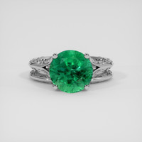 4.36 Ct. Emerald Ring, Platinum 950 1