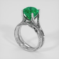 4.36 Ct. Emerald Ring, Platinum 950 2