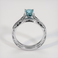 1.15 Ct. Greenish Blue Sapphire Ring, Platinum 950 3