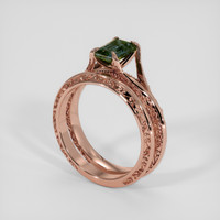 1.24 Ct. Bi Color Sapphire Ring, 14K Rose Gold 2