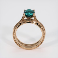 1.75 Ct. Bluish Green Sapphire Ring, 18K Rose Gold 3