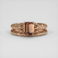 1.85 Ct. Orangish Brown Sapphire Ring, 18K Rose Gold 1