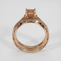 1.85 Ct. Orangish Brown Sapphire Ring, 18K Rose Gold 3