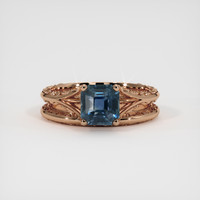2.04 Ct. Greenish Blue Sapphire Ring, 18K Rose Gold 1
