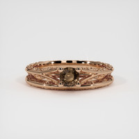 0.56 Ct. Sapphire Ring, 18K Rose Gold 1