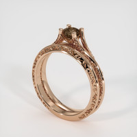 0.56 Ct. Sapphire Ring, 18K Rose Gold 2